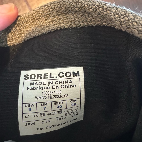 SOREL Carly Conquest Brown and Black Lace-Up Stylish Winter Boots Snow size 9 - Picture 7 of 8